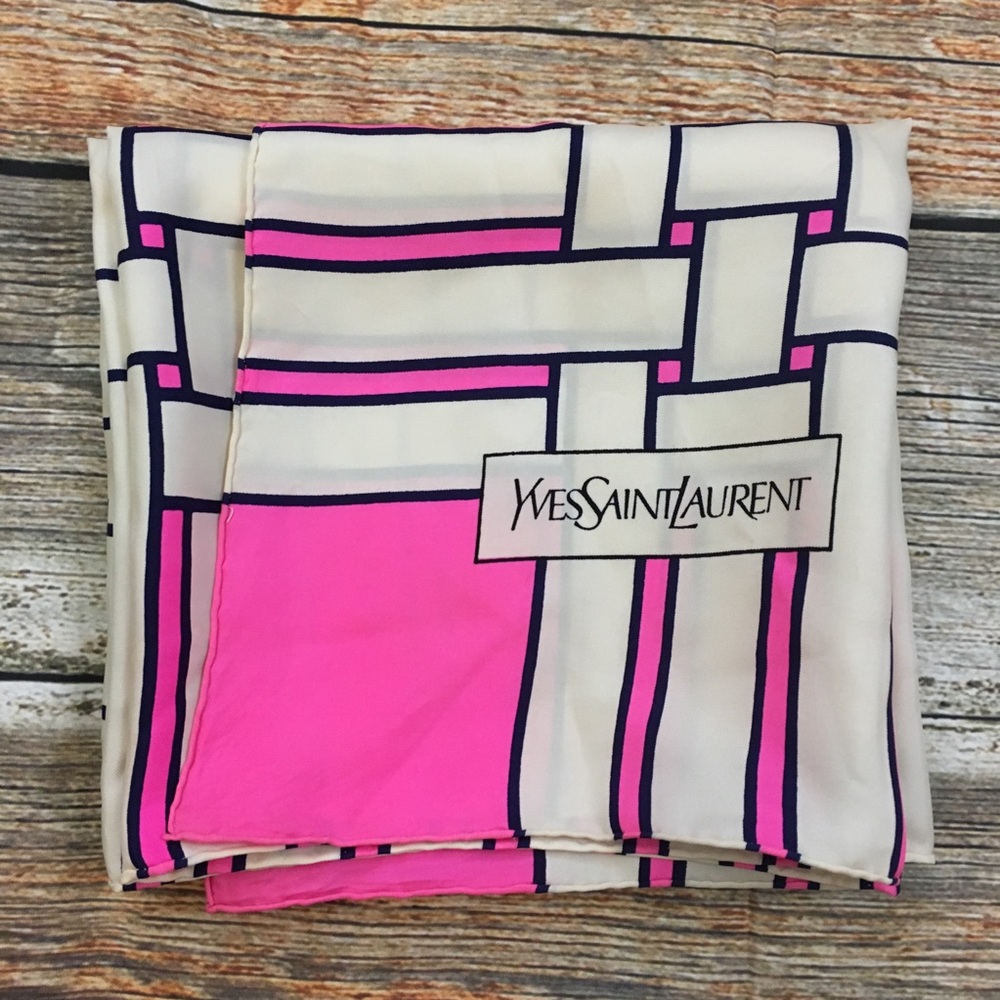 Yves Saint Laurent | Silk Woven Print Scarf - Picture 4 of 8